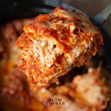 slow cooker lasagna.